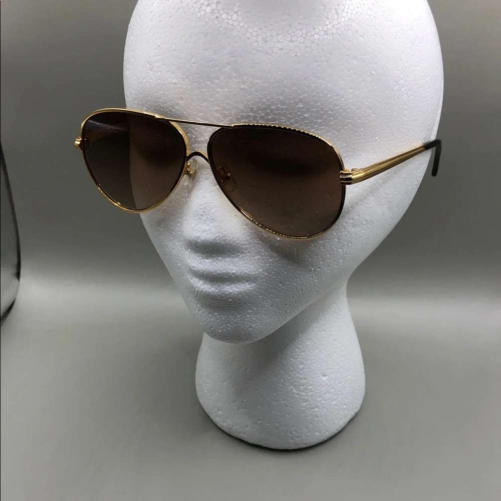 Wildfox Airfox 2 Gold Frame Aviator Sunglasses